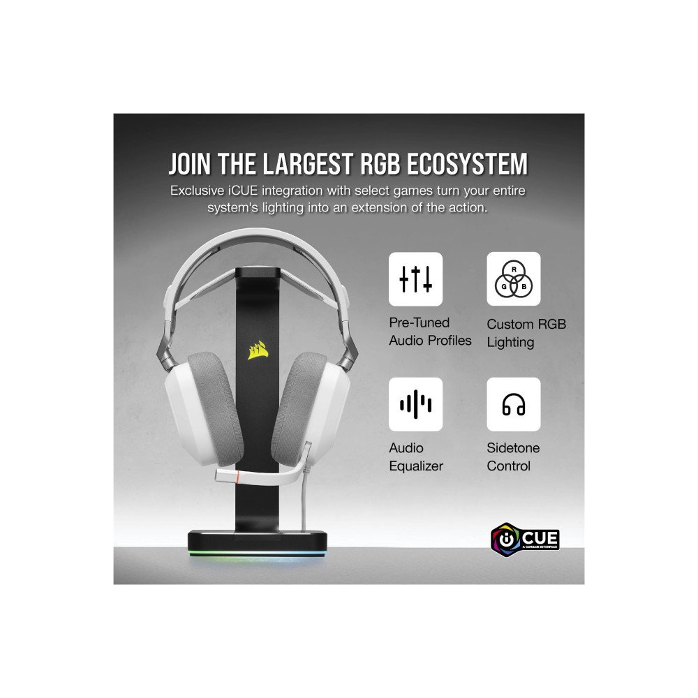 CORSAIR HS80 RGB USB Headset White EU