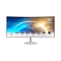 LCD Monitor|MSI|PRO MP341CQW|34"|Business/Curved/21 : 9|Panel VA|3440x1440|21:9|100Hz|Matte|4 ms|Speakers|Tilt|Colour