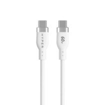 Hyper 1.5m Silicone USB-C to USB-C 60W Charging Cable - White|Hyper