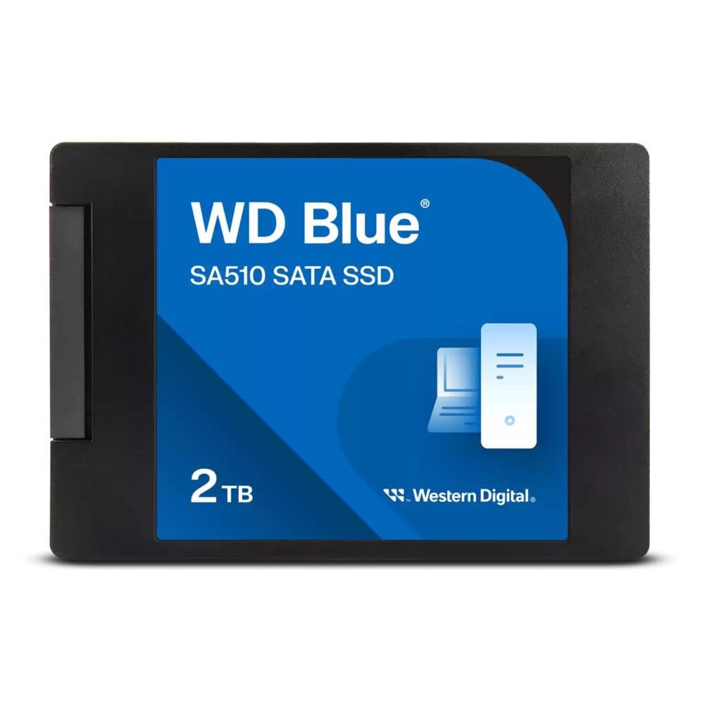 SSD|WESTERN DIGITAL|Blue SA510|2TB|SATA 3.0|Write speed 520 MBytes/sec|Read speed 560 MBytes/sec|2,5"|TBW 500 TB|MTBF 1750000