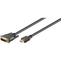 Goobay|DVI-D/HDMI cable, gold-plated|DVI-D male Single-Link (18+1