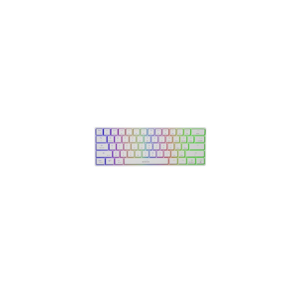 Genesis | THOR 660 RGB | White | Mechanical Gaming Keyboard | Wireless | RGB LED light | US | Bluetooth | USB Type-C | 588 g |
