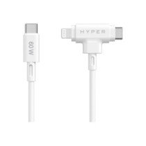 Hyper HyperJuice Silicone USB-C to USB-C and Lightning Hybrid 60W