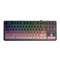 Klaviatūra Aula F87 Pro (Rožinė/Juoda) - Gray Wood V4 Switches