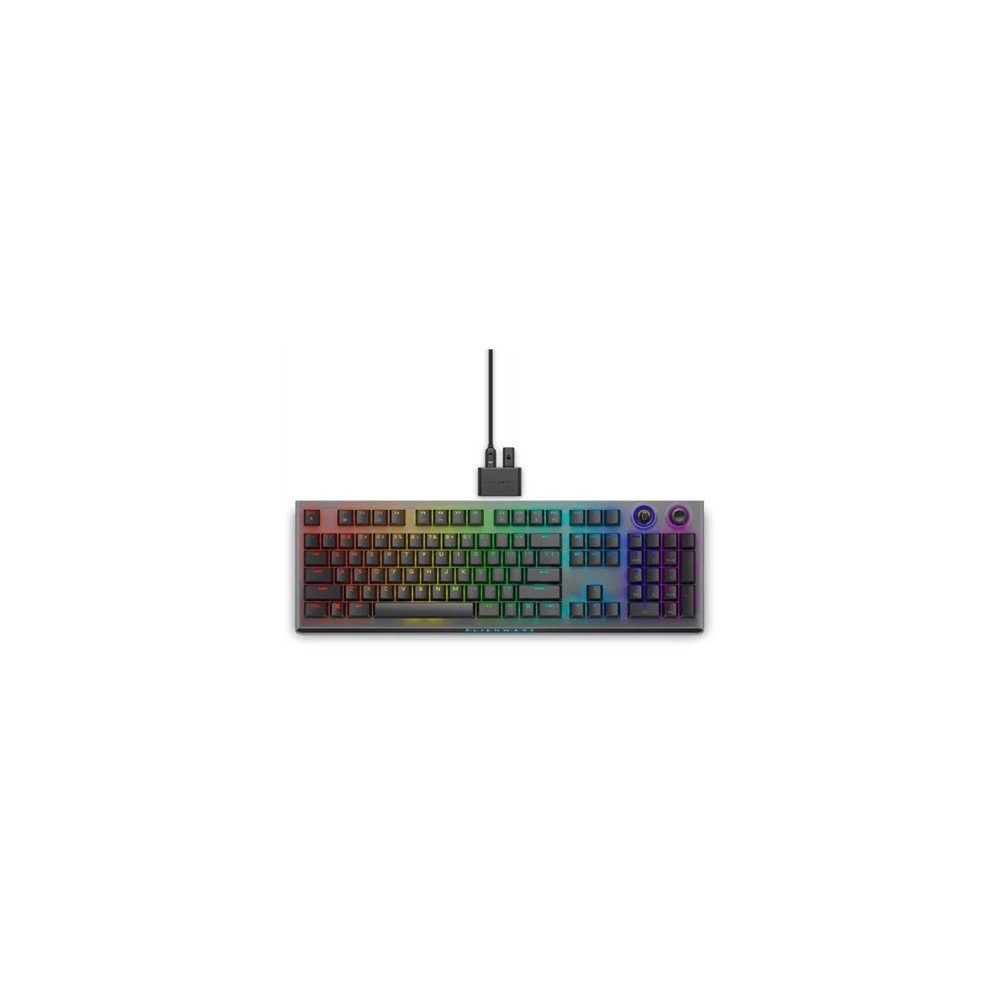 Dell | Alienware Tri-Mode AW920K | Wireless Gaming Keyboard | Wireless | RGB LED light | US | Bluetooth | Dark Side of the Moon