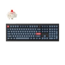 Keychron V6 Max QMK/VIA Wireless RGB - US Layout - Hot-Swappable Gateron Jupiter Red Switches (V6M-D1) Belaidė Žaidimų