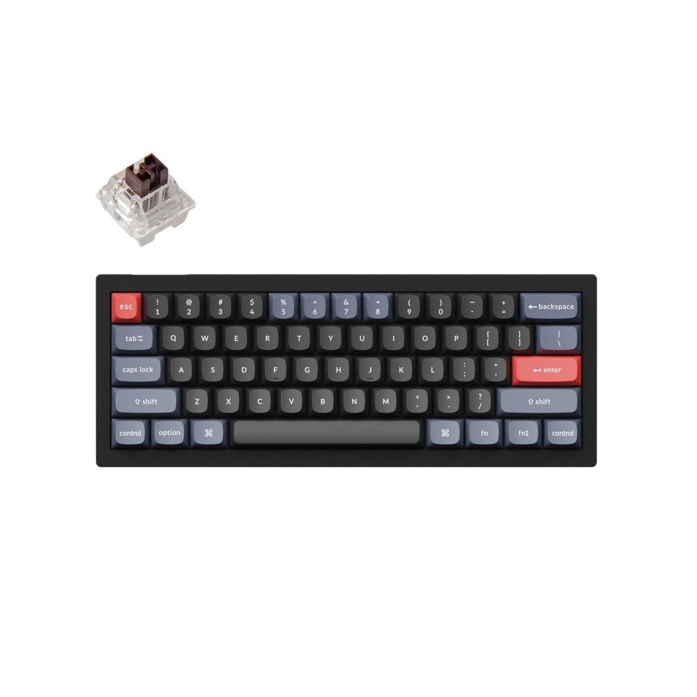 Keychron V4 QMK/VIA RGB - US Layout - Hot-Swappable K Pro Brown (V4-B3) Žaidimų Klaviatūra