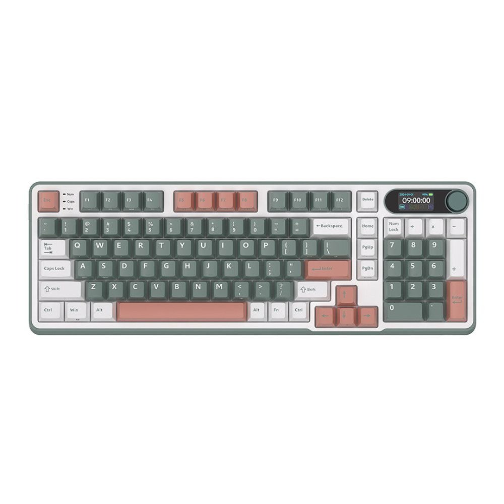 Royal Kludge RK S98 - US Layout - Chartreuse Switches - Camping