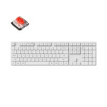 Keychron K5 Pro White QMK/VIA Wireless RGB - US Layout - Hot-Swappable Gateron Red (K5P-Q1) Balta Belaidė Žaidimų Klaviatūra