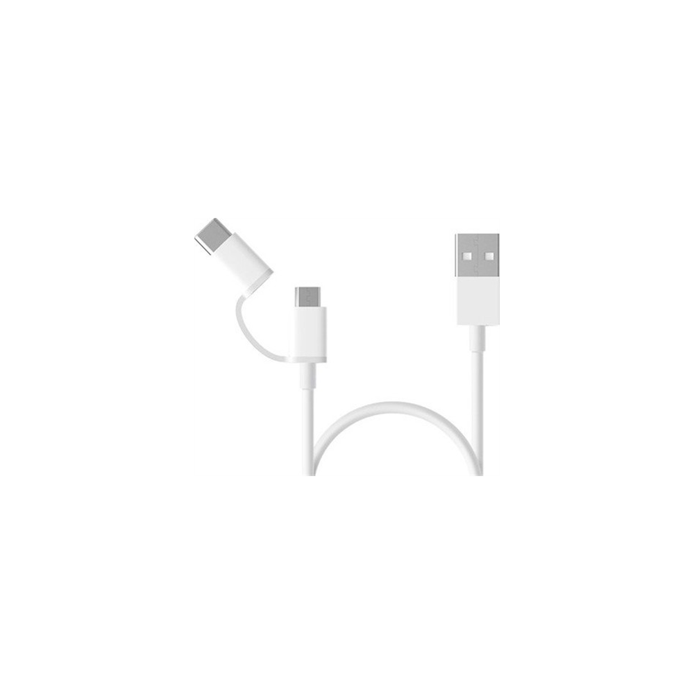Xiaomi|||Mi|2-in-1|USB|Cable|||Micro|USB|to|Type|C|||Charge|&|Sync