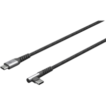 Goobay|||64659|USB-C|to|USB-C|Textile|Cable|with|Metal|Plugs,|1|m