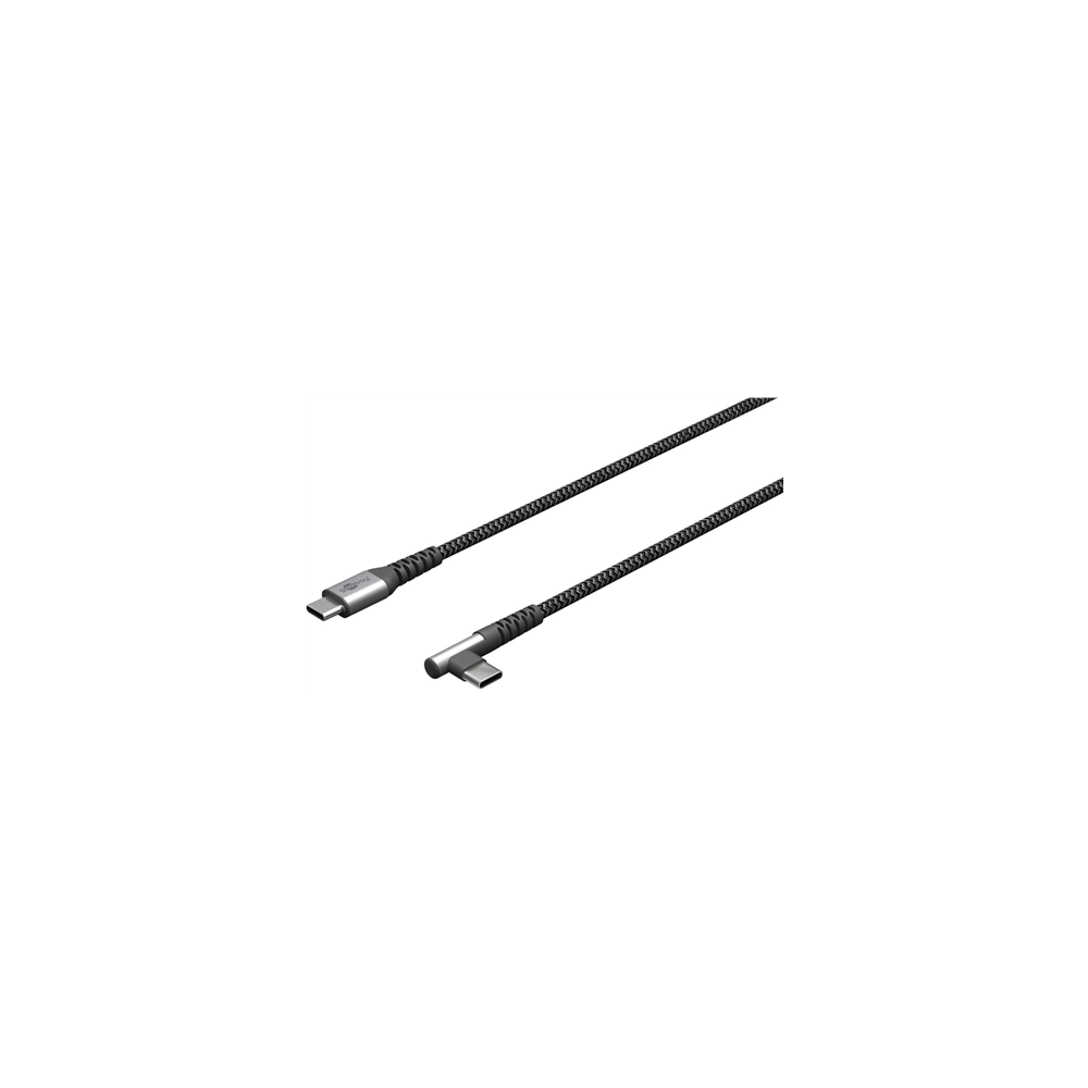 Goobay|||64659|USB-C|to|USB-C|Textile|Cable|with|Metal|Plugs,|1|m