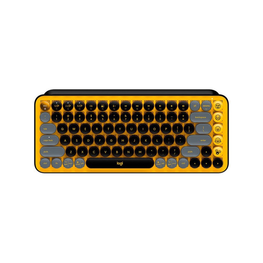LOGITECH POP Keys Bluetooth Mechanical Keyboard - BLAST YELLOW - RUS
