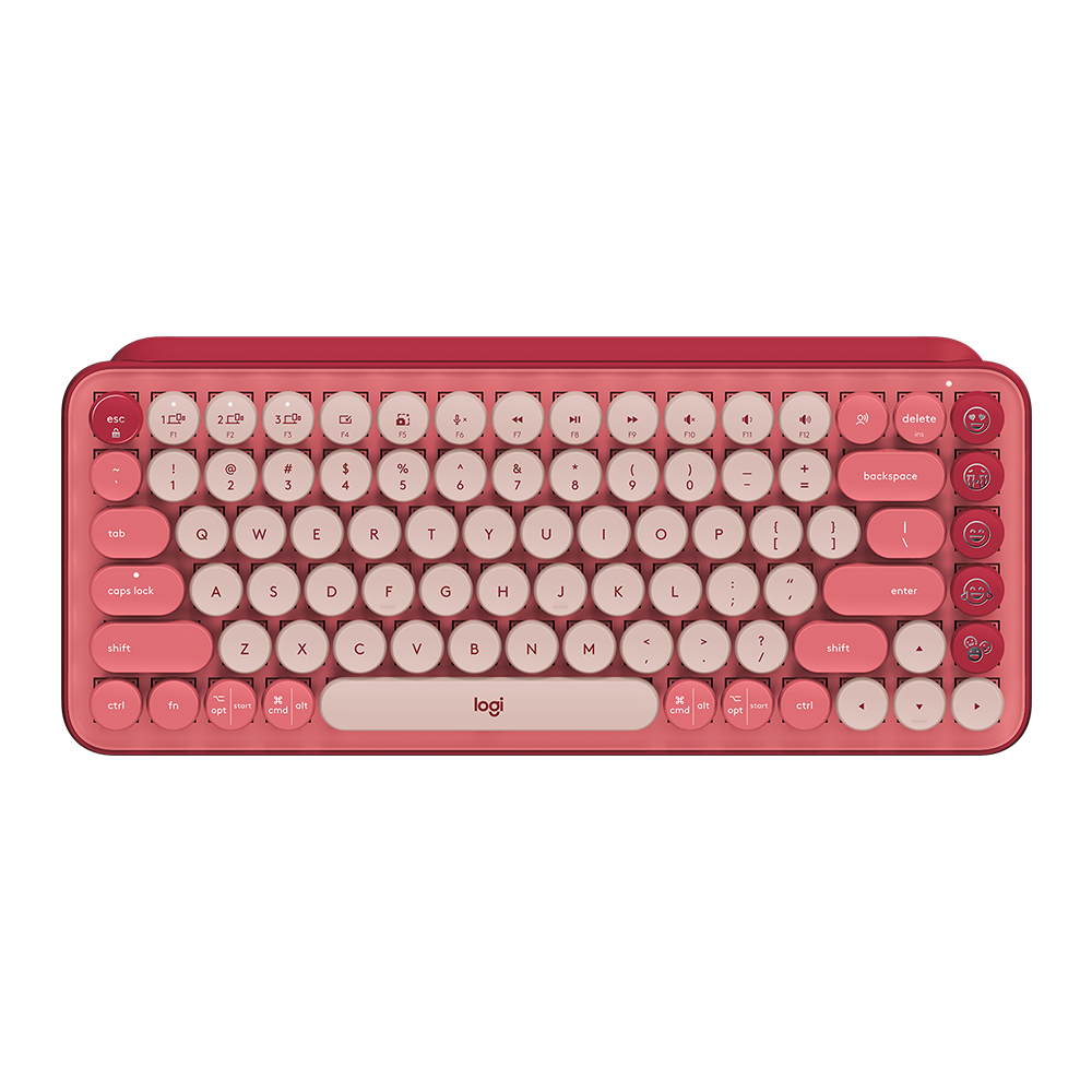 LOGITECH POP Keys Bluetooth Mechanical Keyboard - HEARTBREAKER ROSE - RUS