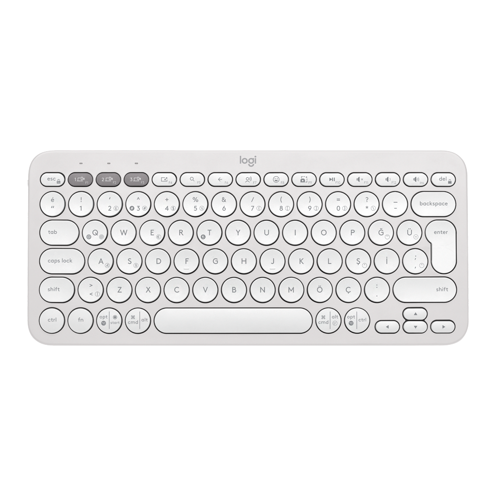 LOGITECH K380S Multi-Device Bluetooth Keyboard - TONAL WHITE - NORDIC