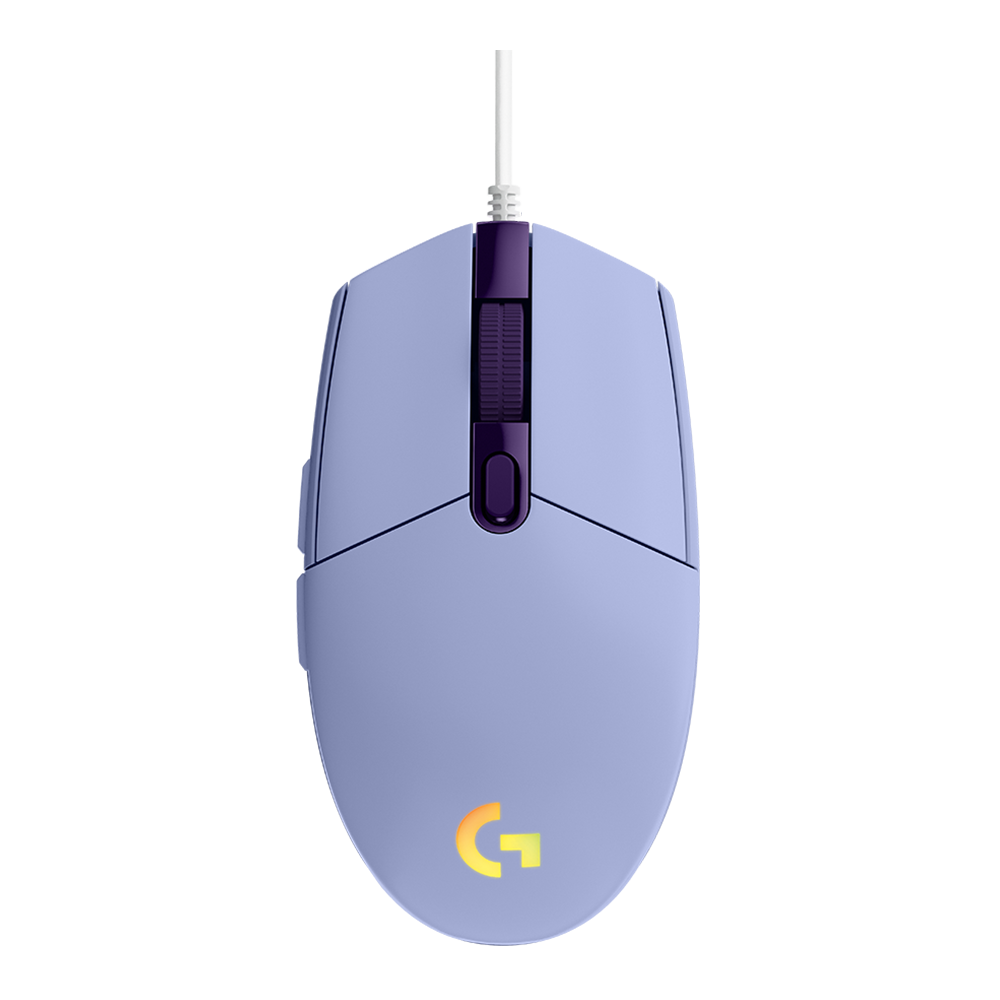 LOGITECH G102 LIGHTSYNC Corded Gaming Mouse - LILAC - USB - EER