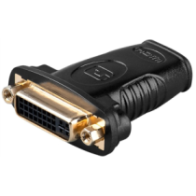 Goobay|||HDMI/DVI-I|adapter,|gold-plated|||68690|||Black|||HDMI|A)