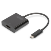 Digitus|||USB|Type-C|to|HDMI|Adapter|||DA-70852|||Black|||USB|Type-C