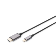 Digitus|||USB|Type-C|to|HDMI|Adapter|||DA-70821|||Black|||USB|Type-C