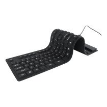 KEYBOARD FLEXIBLE USB ENG/BLACK KB-109F-B GEMBIRD