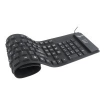 KEYBOARD FLEXIBLE USB ENG/BLACK KB-109F-B GEMBIRD