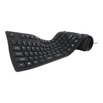 KEYBOARD FLEXIBLE USB ENG/BLACK KB-109F-B GEMBIRD