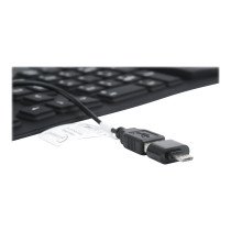 KEYBOARD FLEXIBLE USB ENG/BLACK KB-109F-B GEMBIRD