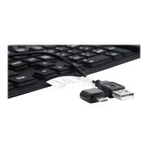 KEYBOARD FLEXIBLE USB ENG/BLACK KB-109F-B GEMBIRD