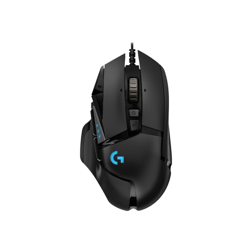 LOGITECH G502 Corded Gaming Mouse - HERO - BLACK - USB - EER2