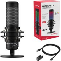HyperX QuadCast S Black (Juodas) Kondensatorinis Mikrofonas
