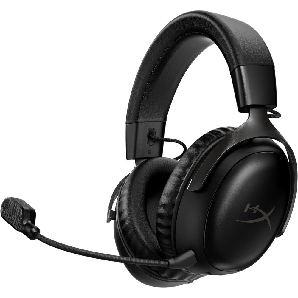 HyperX Cloud III Wireless Black (Juodos) Belaidės Žaidimų Ausinės