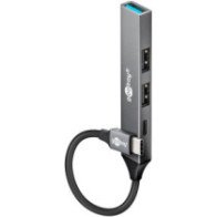 Goobay Slim 4-Port USB Hub, USB-C to USB-C/USB-A, 5 Gbit/s | 74459
