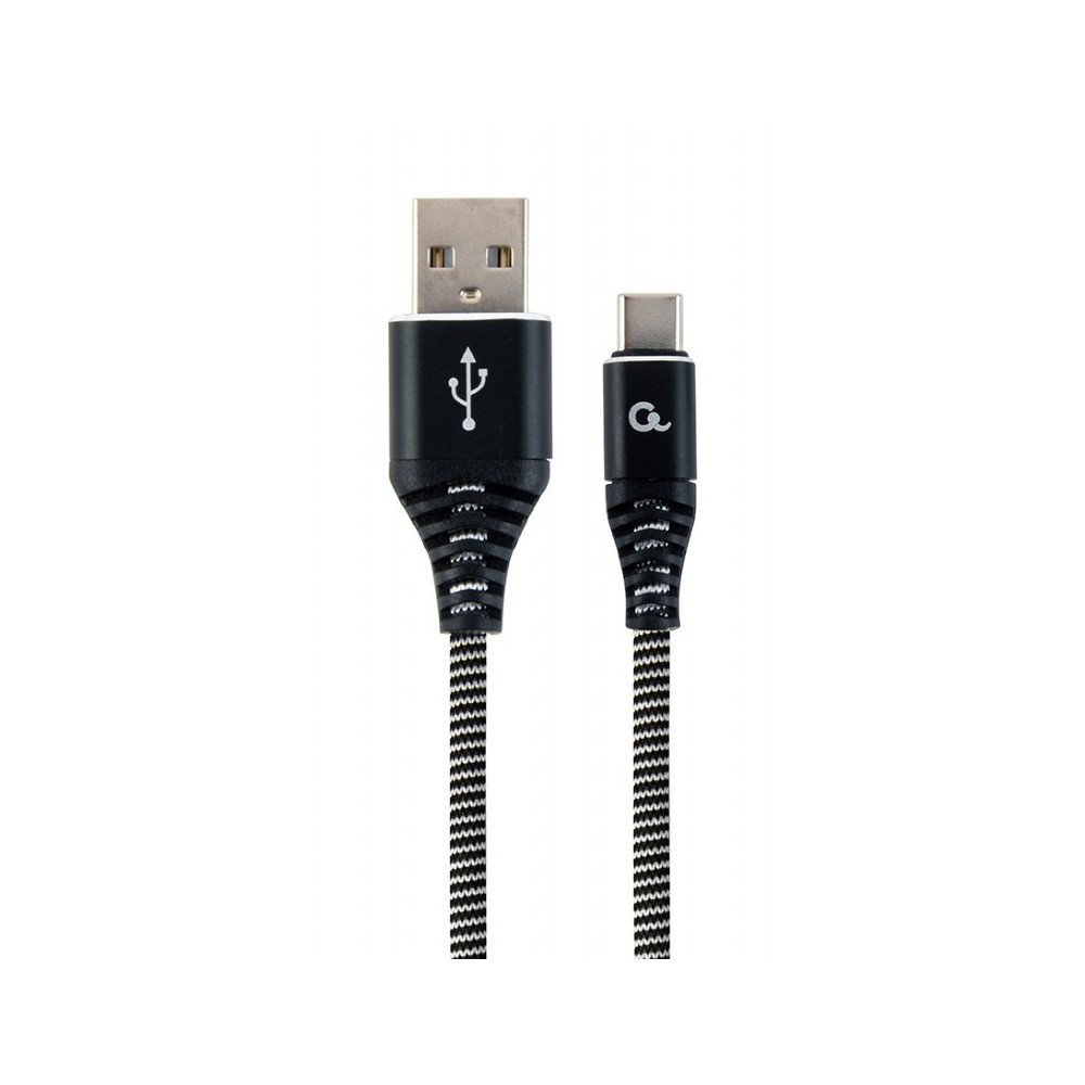 Cablexpert|CC-USB2B-AMCM-1M-B|Premium|cotton|braided|Type-C|USB|and