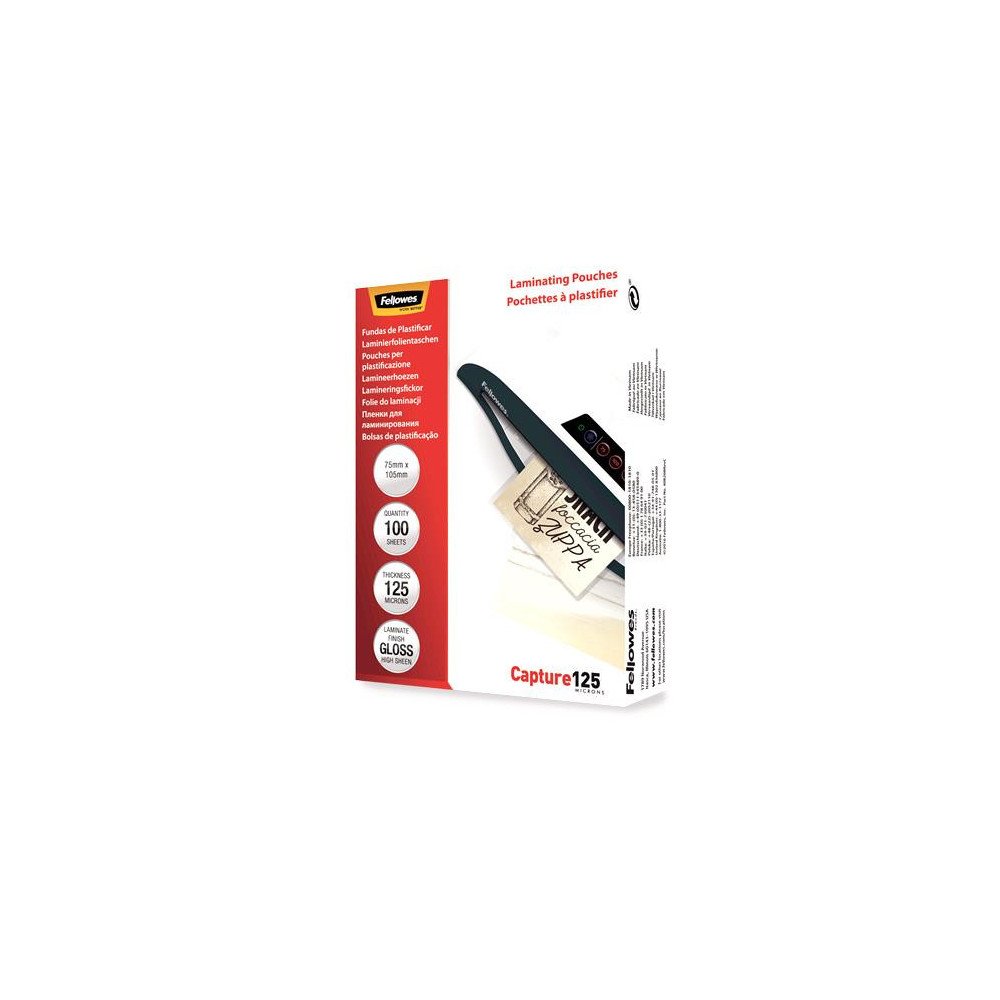 LAMINATOR POUCH GLOSSY/A6 125 100PCS 5307201 FELLOWES