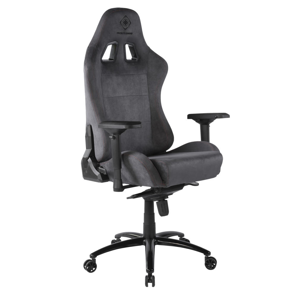 Deltaco DC430 Alcantara Fabric Dark Gray (Pilka Medžiaginė) Kėdė
