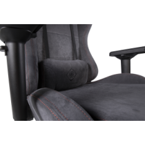 Deltaco DC430 Alcantara Fabric Dark Gray (Pilka Medžiaginė) Kėdė