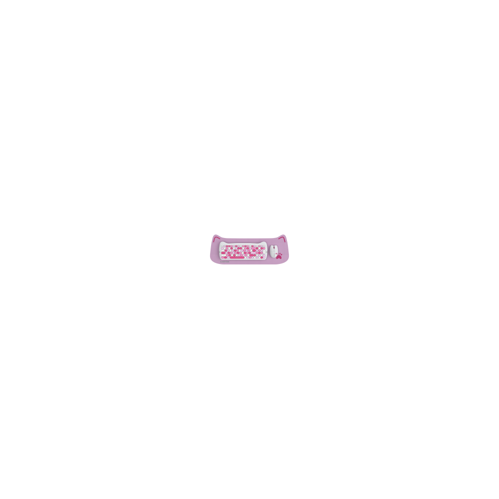 CANYON HSET-W6 EN Keyboard+Mouse Kitty Edition AAA+АА Wireless Pink