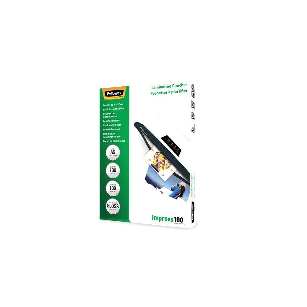 LAMINATOR POUCH GLOSSY/A5 100 100PCS 5351002 FELLOWES
