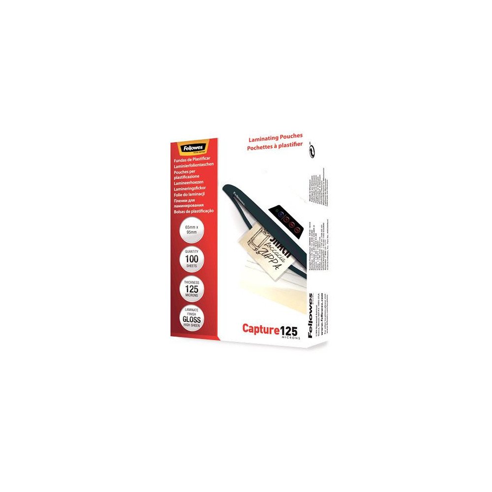LAMINATOR POUCH GLOSSY CARD/125 100PCS 5306702 FELLOWES