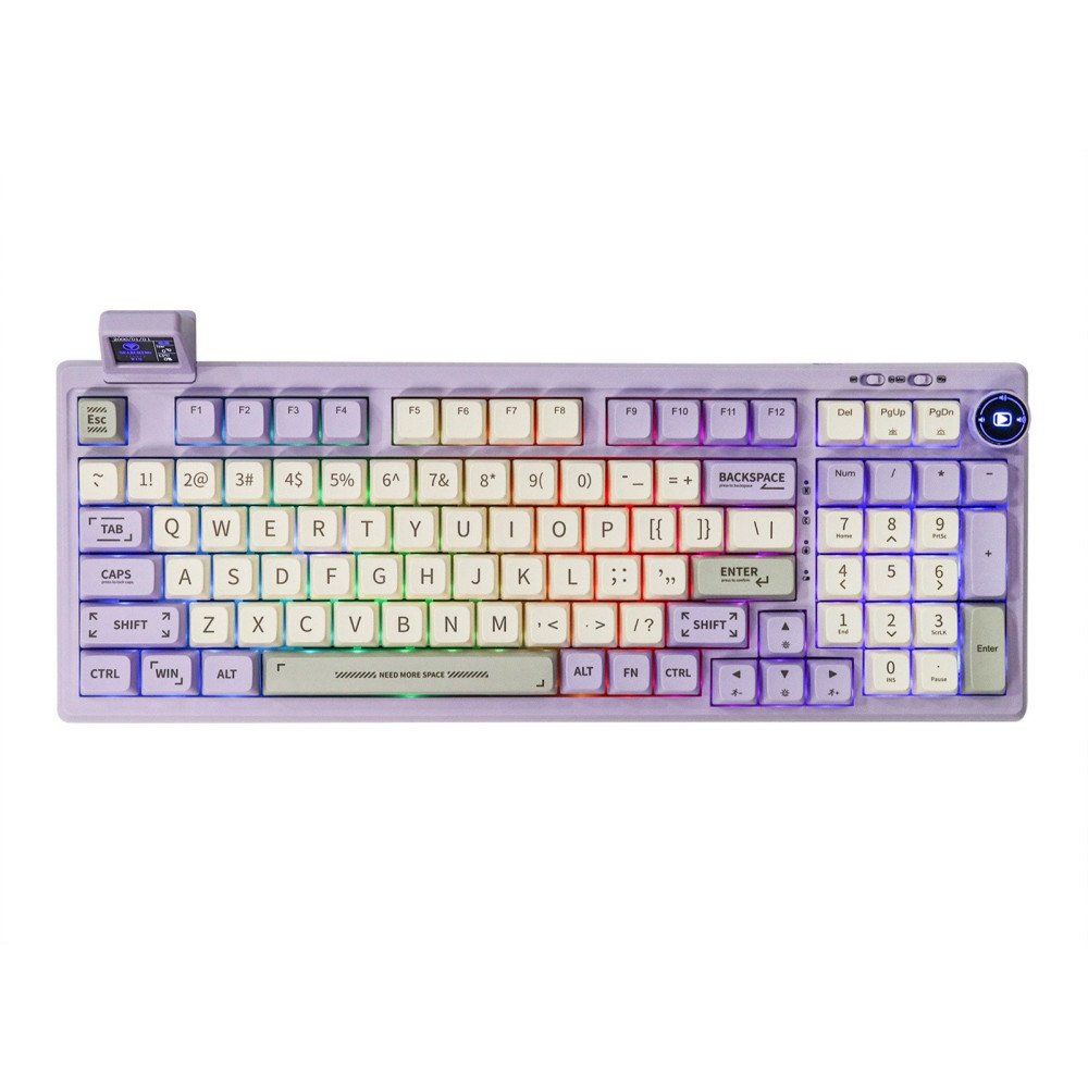 Klaviatūra Epomaker RT100 (Violetinė) - Gateron Pro Yellow Switches