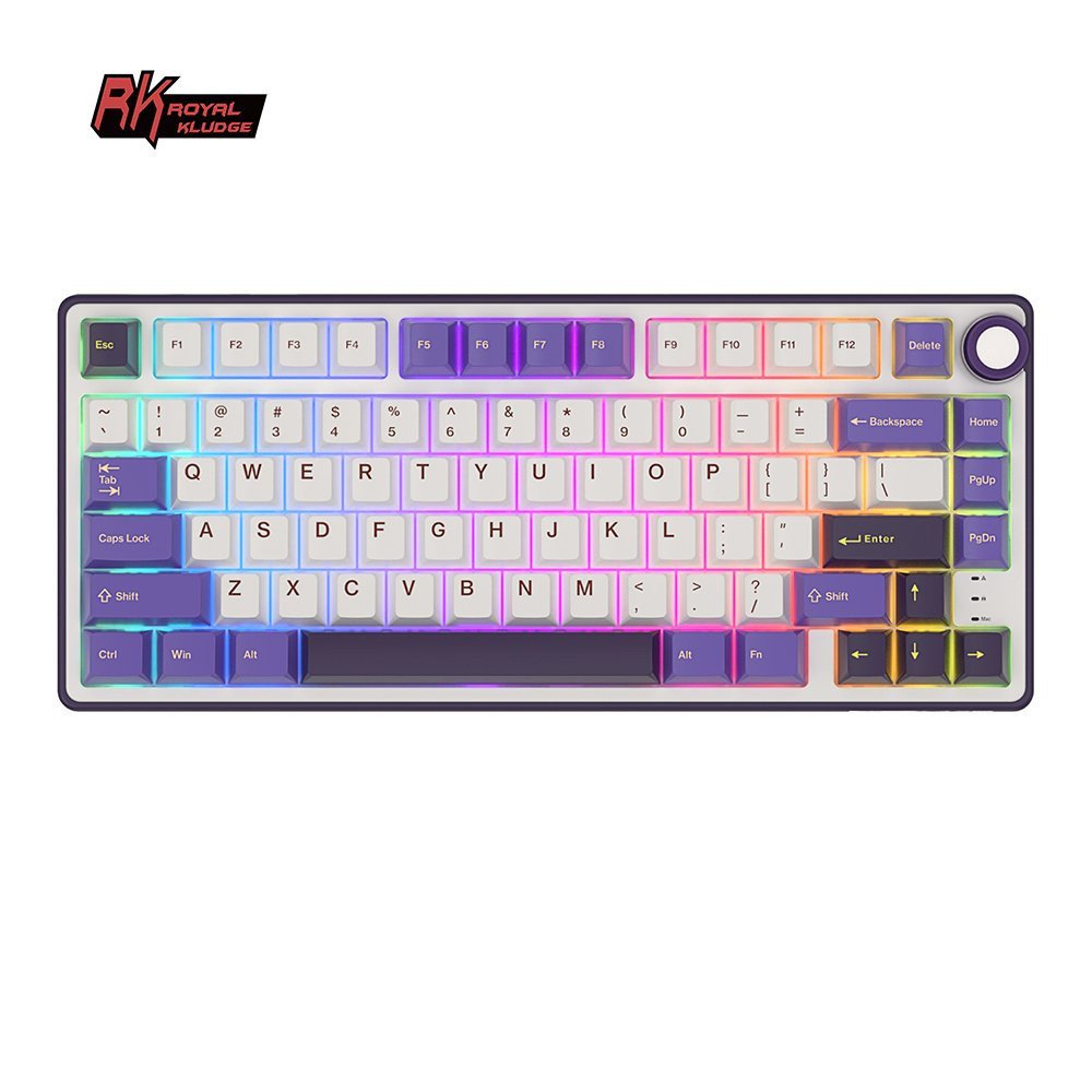 Klaviatūra Royal Kludge R75 (Blackberry) - RK Silver switches