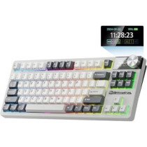 Klaviatūra Royal Kludge S85 (White Night) - RK Cloud switches