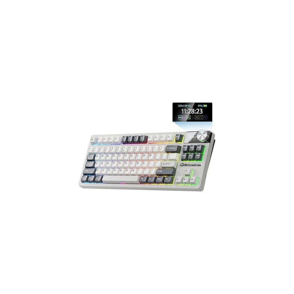 Klaviatūra Royal Kludge S85 (White Night) - RK Cloud switches