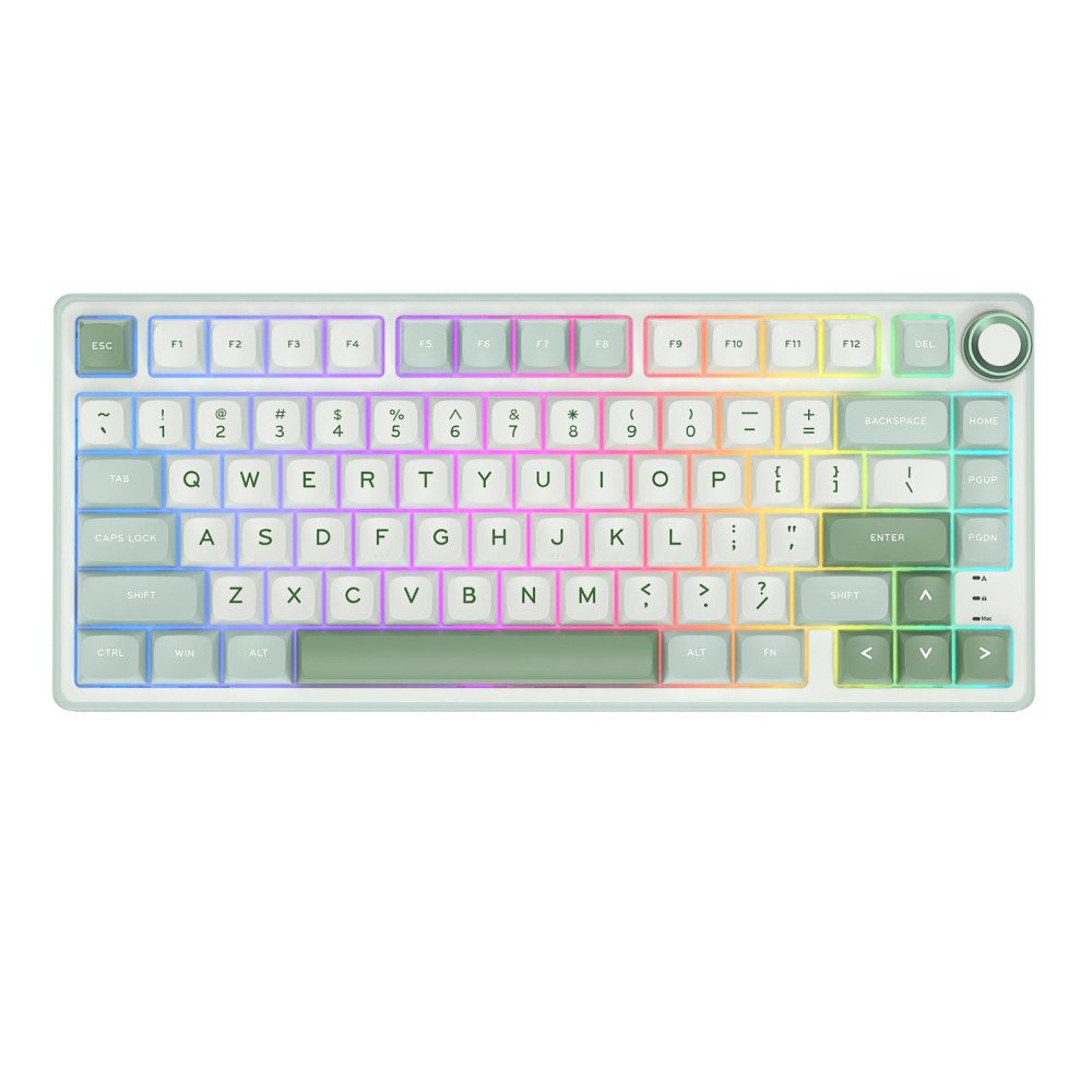 Klaviatūra Royal Kludge R75 (Sky Cyan) - RK Chartreuse switches
