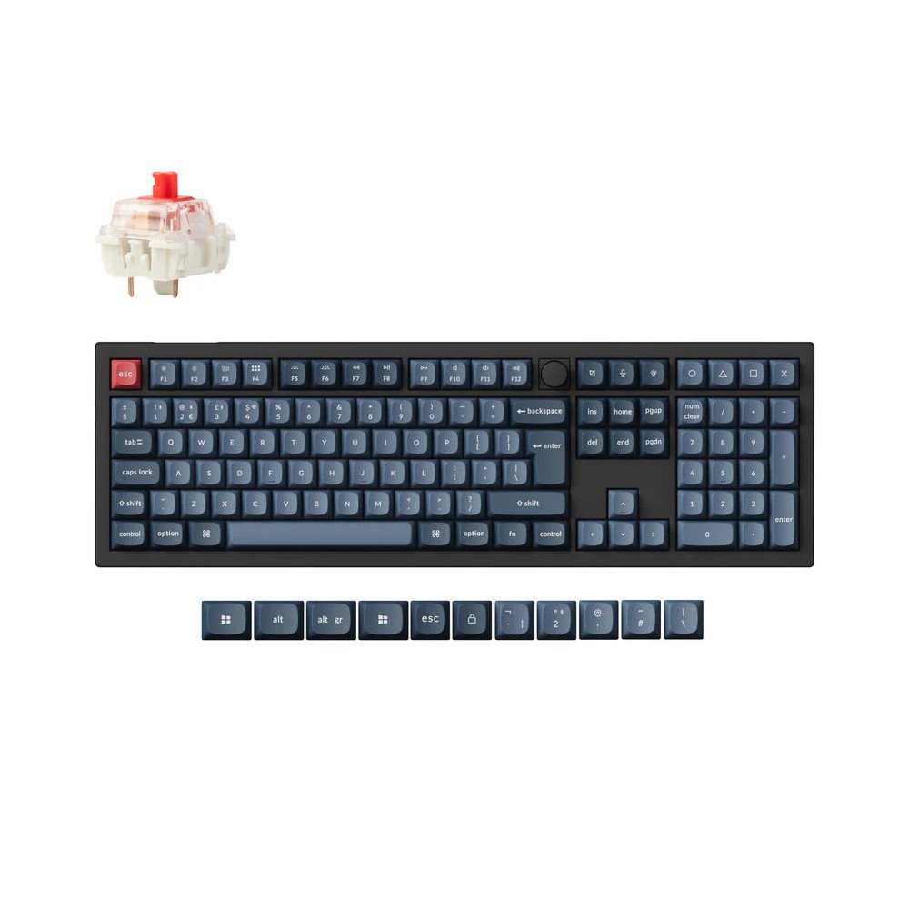 Belaidė Žaidimų Klaviatūra Keychron V6 Max QMK (Carbon Black) -