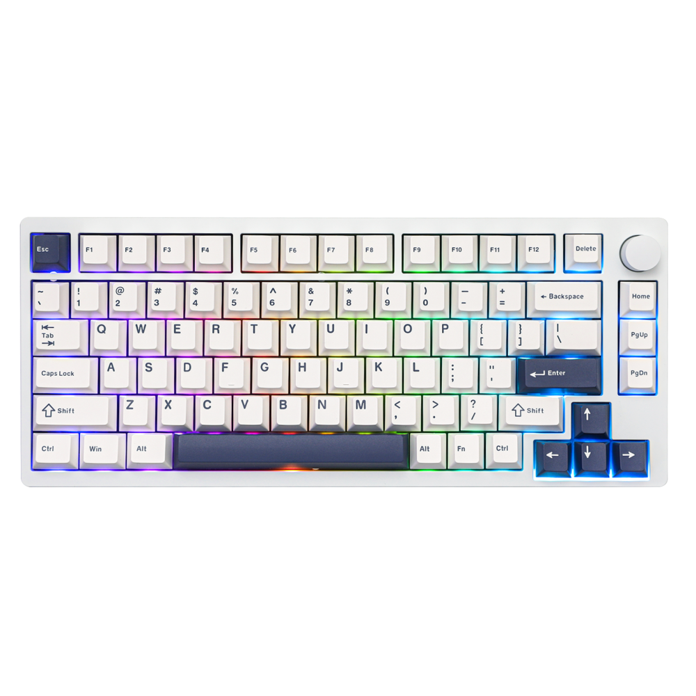 Klaviatūra Epomaker P75 (Balta) - Wisteria Linear Switches