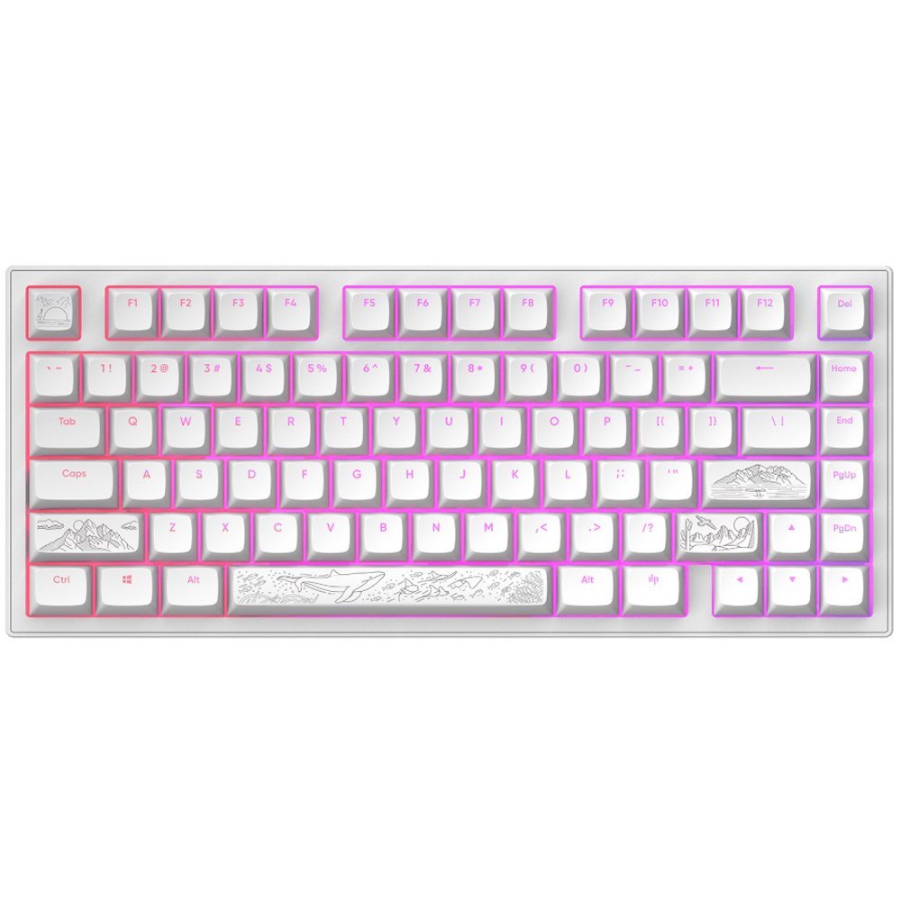 Klaviatūra Dark Project ALU81A Terra Nostra (Balta) - G3MS Moonstone