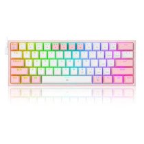 Klaviatūra Redragon Fizz K617 RGB (Rožinė/Balta) - OUTEMU Red