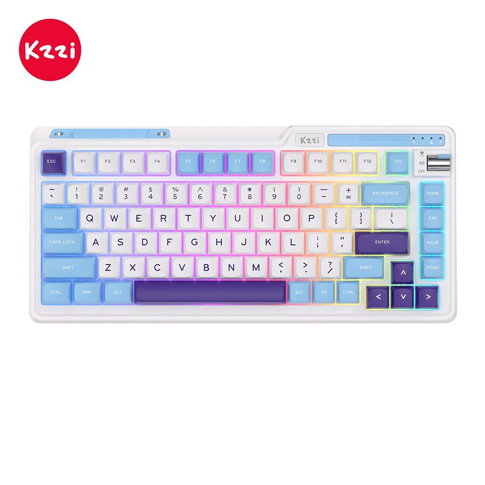 Klaviatūra Royal Kludge KZZI K75 Lite (Blue sea) - Rainbow switches