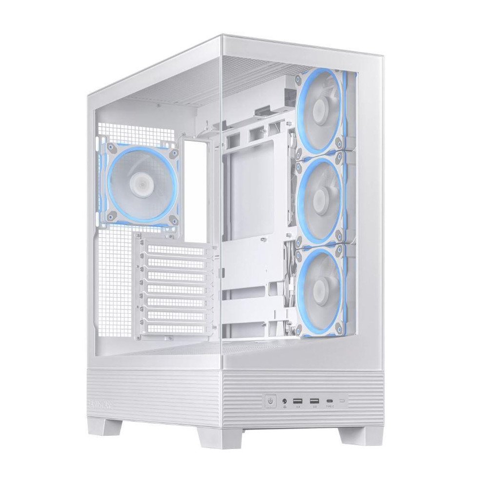 CASE MIDITOWER ATX W/O PSU/A31 PLUS TG ARGB WHITE ASUS